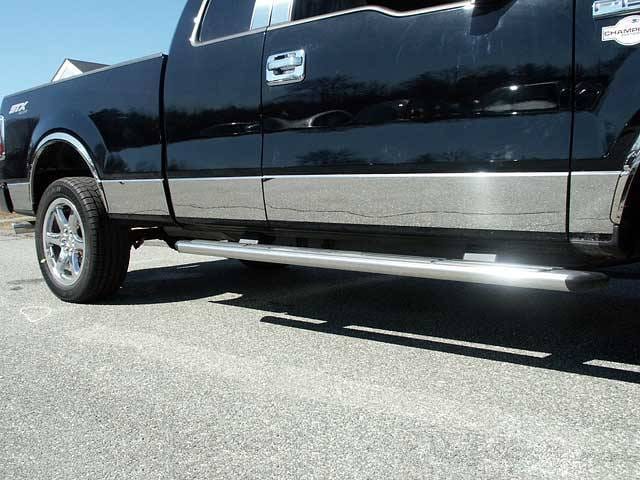 F-150 Super Cab, 6.5' bed, NO Flares QAA  10pcs Rocker Panel Trim TH44302