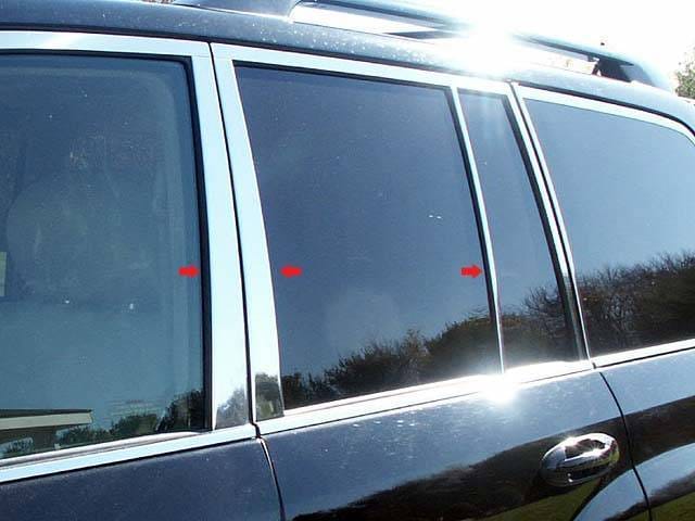 LEXUS LX470 4dr QAA Stainless 6pcs Pillar Trim PP24121