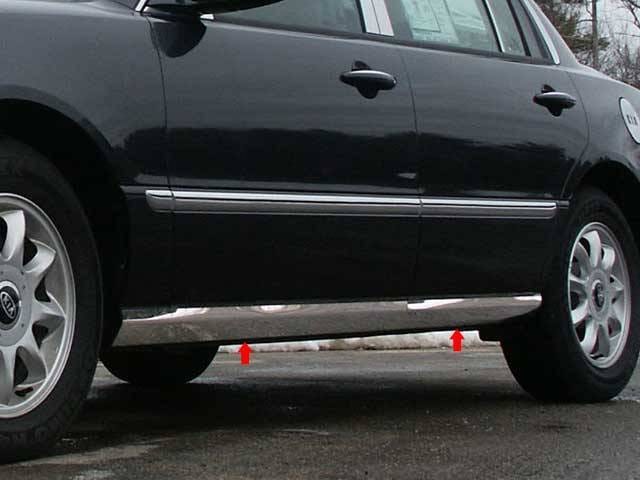 KIA AMANTI 4dr QAA Stainless 4pcs Rocker Panel Trim TH24800