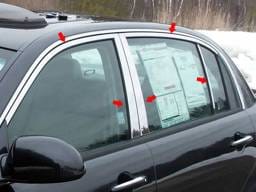 KIA AMANTI 4dr QAA Stainless 10pcs Window Accent Package WP24800