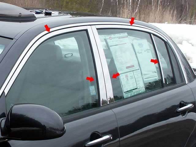KIA AMANTI 4dr QAA Stainless 10pcs Window Accent Package WP24800