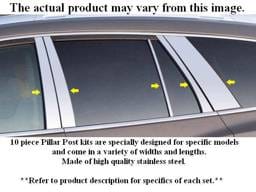 MERCEDES E CLASS 4dr QAA Stainless 10pcs Pillar Trim PP23065