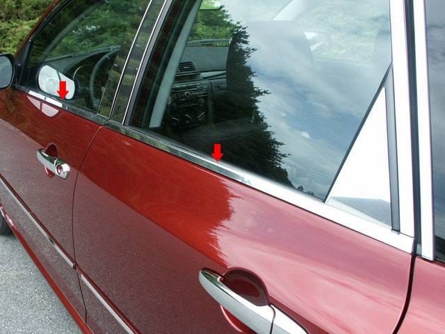 MAZDA MAZDA3 5dr QAA Stainless 4pcs Window Sill Accent WS27750