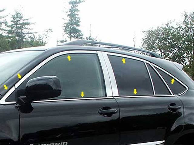 LEXUS RX400h 4dr QAA Stainless 14pcs Window Accent Package WP26126