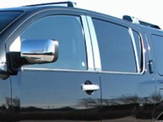 Fits Nissan ARMADA 4dr QAA Stainless 6pcs Pillar Trim PP24524