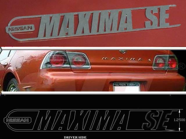 Fits Nissan MAXIMA 4dr QAA Stainless 2pcs Graphic/Logo/emblem SGR24541