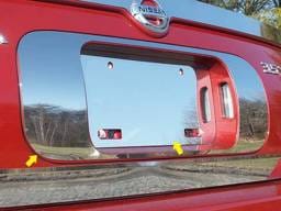 Fits Nissan MAXIMA 4dr QAA Stainless 2pcs License Plate Surround LPS24540