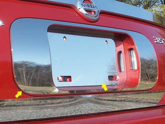 Fits Nissan MAXIMA 4dr QAA Stainless 2pcs License Plate Surround LPS24540