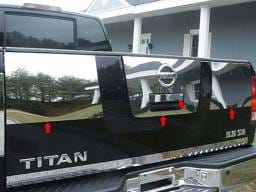 Fits Nissan TITAN 2/4dr QAA Stainless 4pcs Tailgate Handle Accent TGH24521