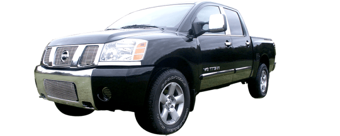 Fits Nissan TITAN Crew Cab QAA Stainless 4pcs Pillar Trim PP24523 thumbnail 4