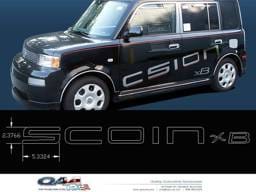 SCION xB 4dr QAA Stainless 7pcs Graphic/Logo/emblem SGR24180