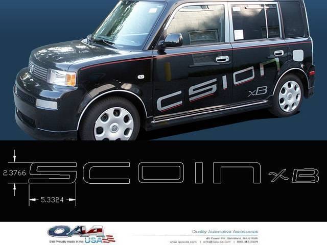 SCION xB 4dr QAA Stainless 7pcs Graphic/Logo/emblem SGR24180