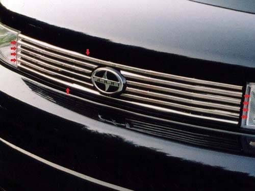 SCION xB 4dr QAA Stainless 10pcs Grille Accent SG24180
