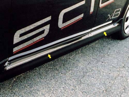 SCION xB 4dr QAA Stainless 4pcs Rocker Panel Trim TH24180