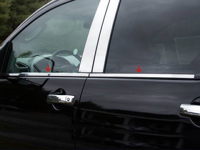 Fits Nissan TITAN Crew Cab QAA Stainless 4pcs Window Sill Accent WS24520