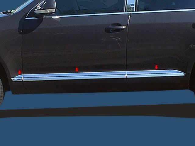VOLKSWAGEN TOUAREG 4dr QAA Stainless 6pcs Rocker Panel Trim TH24640