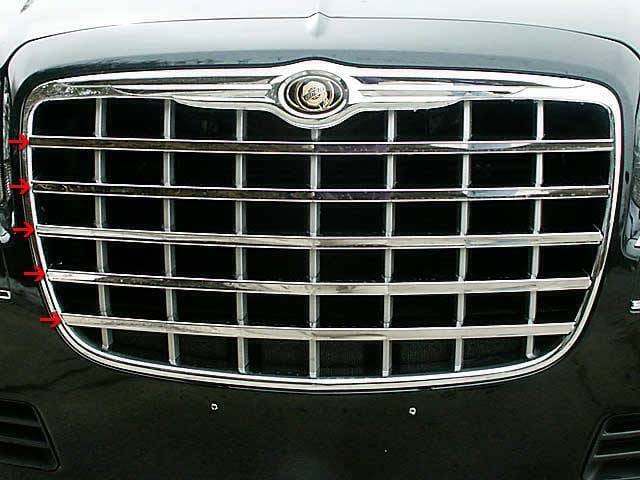 CHRYSLER 300 4dr QAA Stainless 5pcs Grille Accent SG45760 thumbnail 4