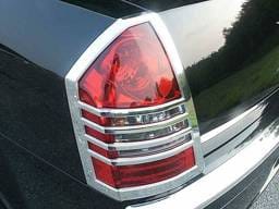CHRYSLER 300 4dr QAA Chrome ABS plastic 2pcs Tail Light Bezels TL45765