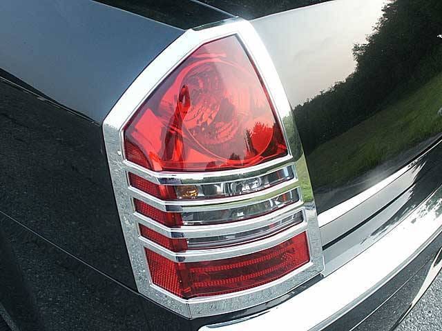 CHRYSLER 300 4dr QAA Chrome ABS plastic 2pcs Tail Light Bezels TL45765 thumbnail 4