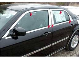 CHRYSLER 300 4dr QAA Stainless 10pcs Window Accent Package WP45766