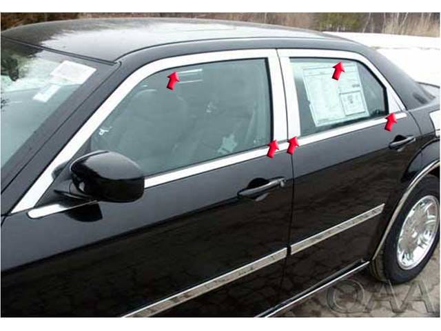 CHRYSLER 300 4dr QAA Stainless 10pcs Window Accent Package WP45766
