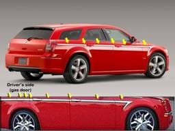 DODGE MAGNUM 4dr QAA Stainless 14pcs Side Accent Trim AT45920