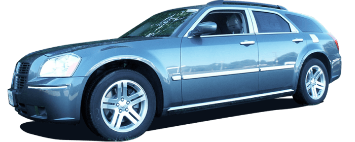 DODGE MAGNUM 4dr QAA Molded Stainless 4pcs Wheel Well Fender Trim WZ45920 thumbnail 2