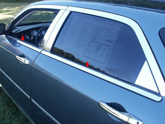 DODGE MAGNUM 4dr QAA Stainless 4pcs Window Sill Accent WS45920