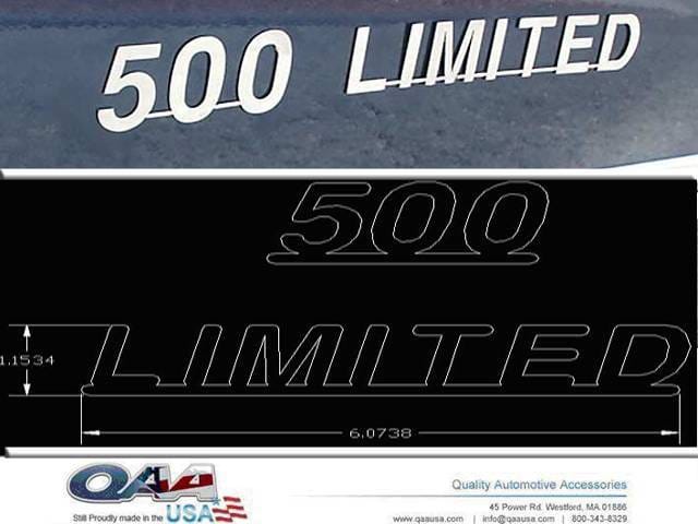 FORD FIVE HUNDRED 4dr QAA Stainless 2pcs Graphic/Logo/emblem SGR45370
