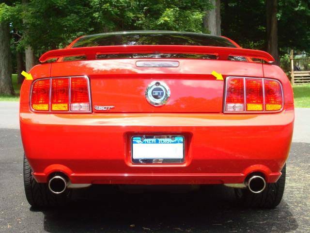 FORD MUSTANG 2dr QAA Stainless 2pcs Tail Light Accent TR45351