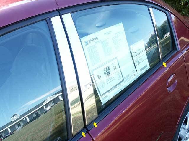 SATURN ION 4dr QAA Stainless 6pcs Pillar Trim PP45411