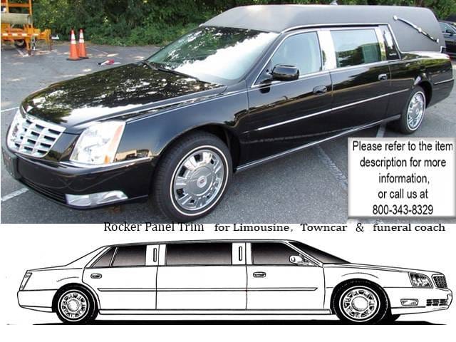 CADILLAC DTS HEARSE QAA Stainless 4pcs Rocker Panel Trim TH46249