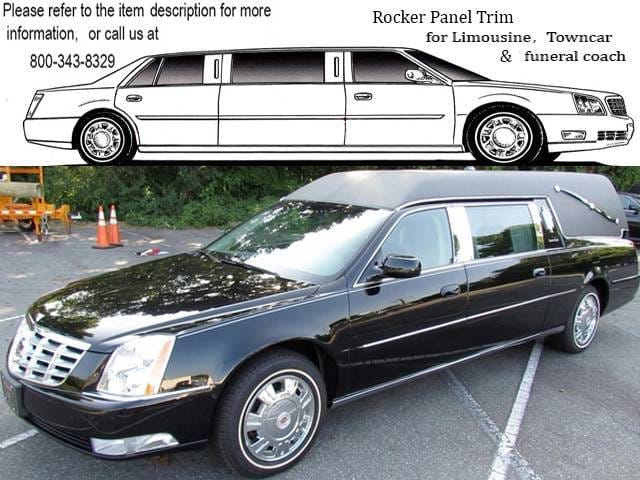 CADILLAC DTS S&S HEARSE QAA Stainless 4pcs Rocker Panel Trim TH40254 thumbnail 3