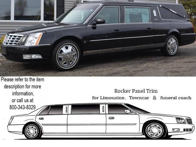 CADILLAC DTS EAGLE HEARSE QAA Stainless 12pcs Rocker Panel Trim TH46240
