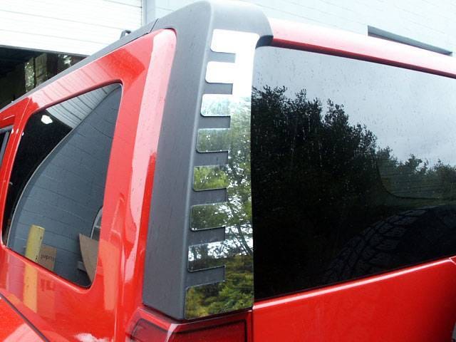 HUMMER H3 4dr QAA Stainless 2pcs Rear Window Trim HV46311