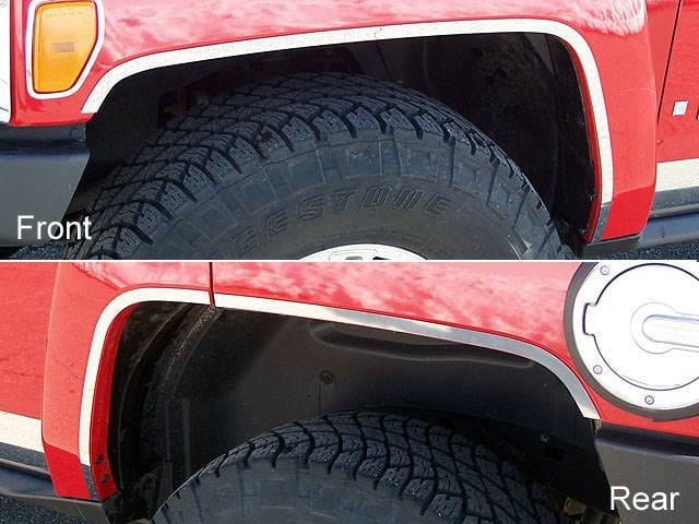HUMMER H3 4dr QAA Stainless 6pcs Wheel Well Accent HV46309