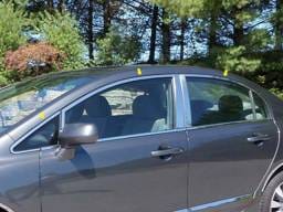 HONDA CIVIC 4dr QAA Stainless 6pcs Window Accent Package WP26215