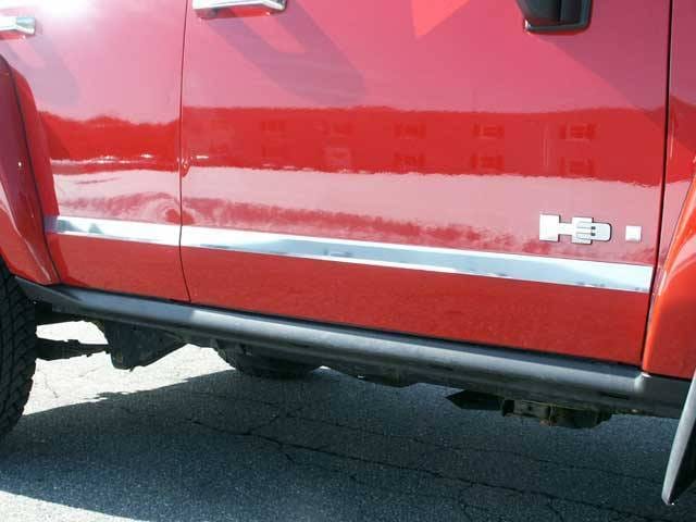 HUMMER H3 4dr QAA Stainless 4pcs Molding Insert HV46304