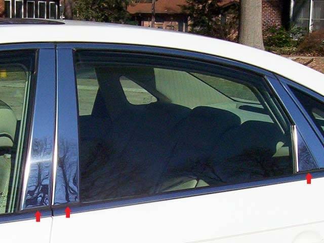 Fits Hyundai AZERA 4dr QAA Stainless 6pcs Pillar Trim PP26356