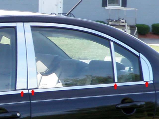 Fits Hyundai ACCENT 4dr QAA Stainless 8pcs Pillar Trim PP27367