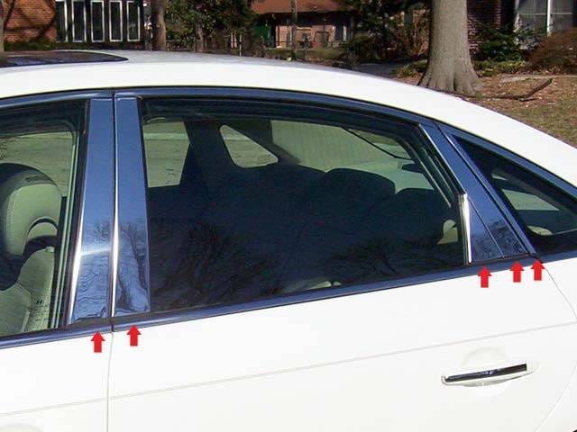 Fits Hyundai AZERA 4dr QAA Stainless 10pcs Pillar Trim PP26358