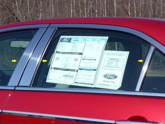 MERCURY MILAN 4dr QAA Stainless 6pcs Pillar Trim PP46631