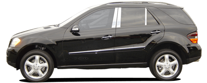 MERCEDES ML CLASS 4dr QAA Stainless 4pcs Pillar Trim PP26065 thumbnail 5