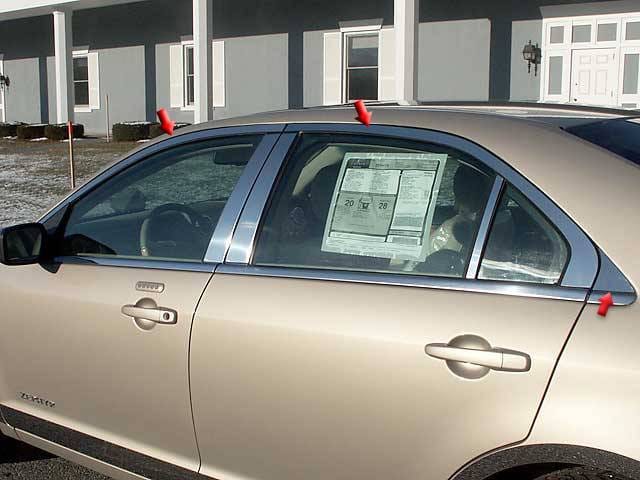 LINCOLN ZEPHYR 4dr QAA Stainless 6pcs Window Accent Package WP46635 thumbnail 4