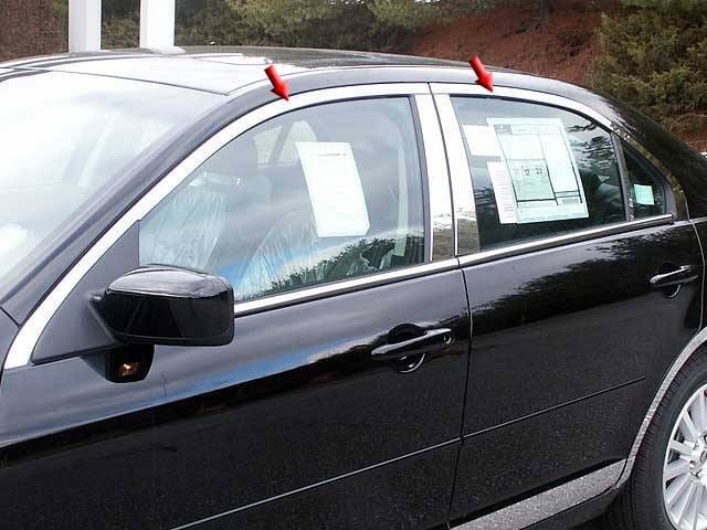 MERCURY MILAN 4dr QAA Stainless 4pcs Window Accent Package WP46475