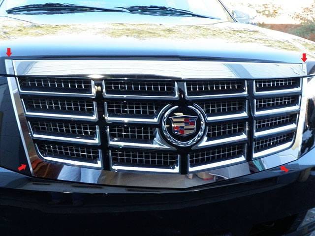 CADILLAC ESCALADE 4dr QAA Stainless 4pcs Grille Accent SG47255 thumbnail 4