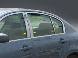 Fits Infiniti G SEDAN 4dr QAA Stainless 6pcs Pillar Trim PP27051