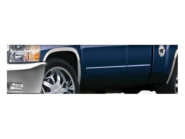 SILVERADO 4dr QAA Molded Stainless 4pcs Wheel Well Fender Trim WZ47181