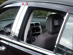 DODGE CALIBER 4dr QAA Stainless 6pcs Pillar Trim PP47951