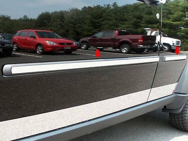 DODGE NITRO 4dr QAA Stainless 4pcs Rocker Panel Trim TH47941